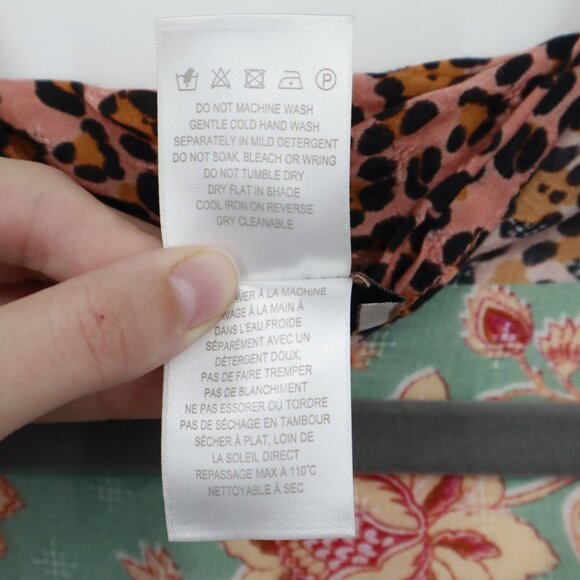 Kachel X Anthropologie Leopard Floral Kimono Womens OS Green Boho Eclectic Gypsy - Picture 9 of 16